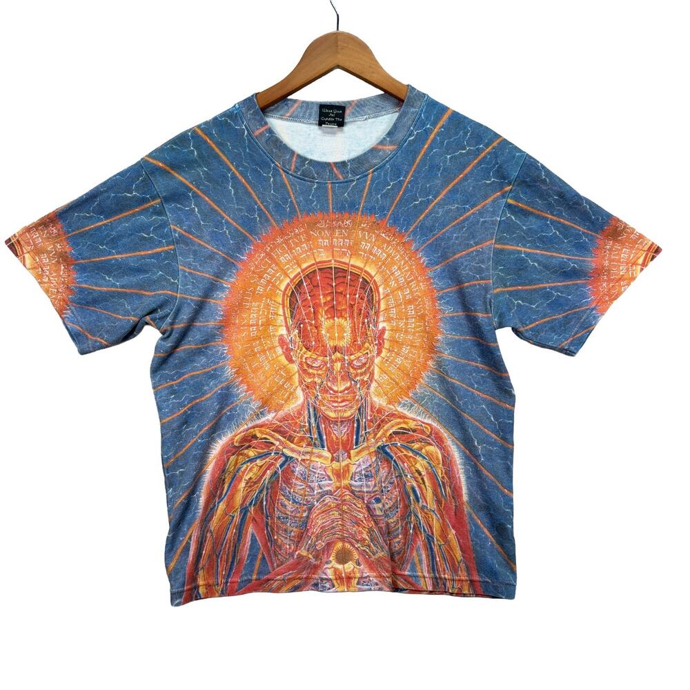 Crystal Tara Shirt Adult Praying Alex Grey Artwork Psychedelic Spiritual sz L